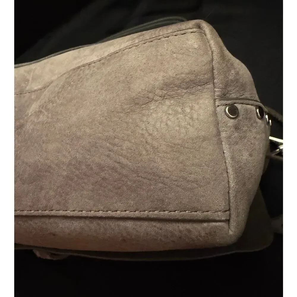 Rebecca Minkoff Darren Top Zip Convertible Crossbody/Shoulder Grey/Taupe Suede